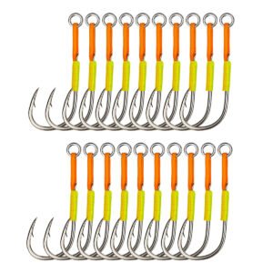 20pcs Fishing Assist Hooks Saltwater Dancing Stinger Jigging Hooks