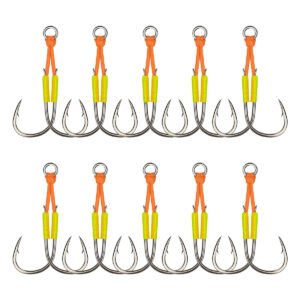 10pcs Fishing Assist Hooks For Saltwater Jigging