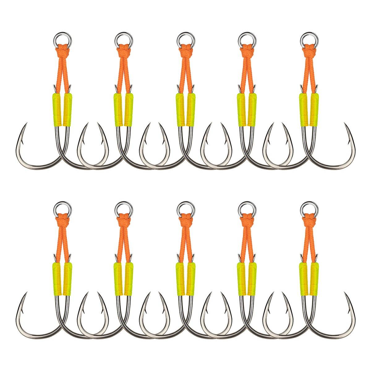 10pcs Fishing Assist Hooks For Saltwater Jigging