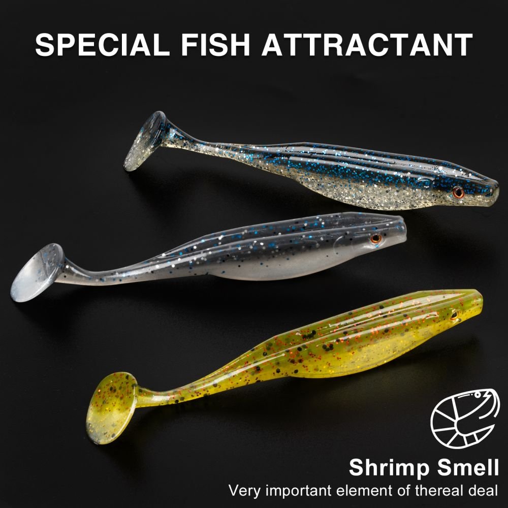 30 PCS Soft Paddle Tail Swimbaits Lures - Image 2