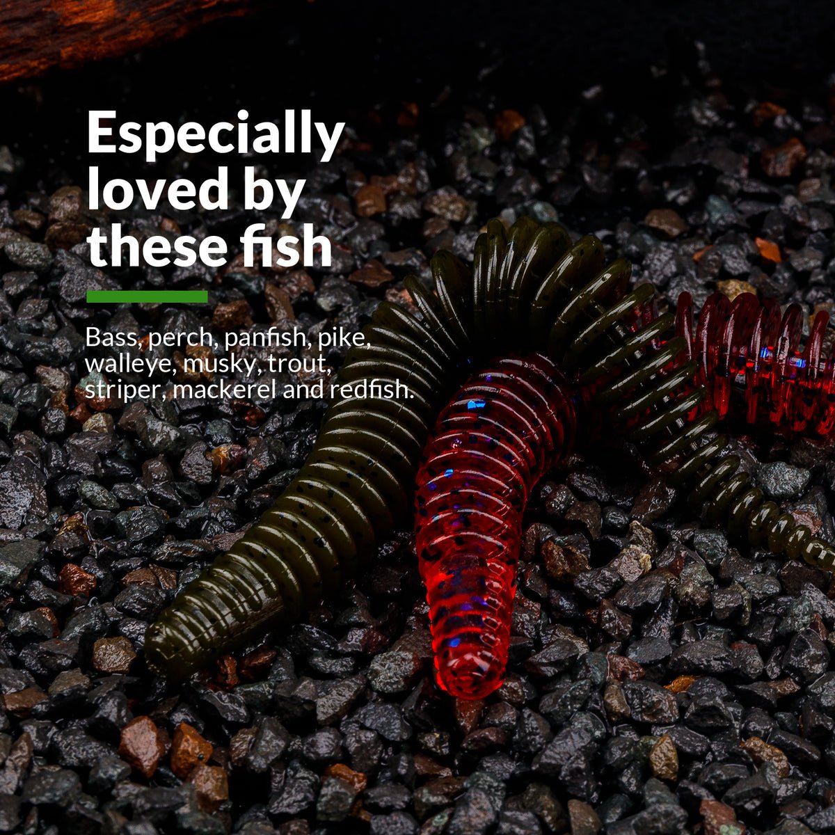 6pcs Soft Plastic Fishing Worms Lures for Bass - Image 2