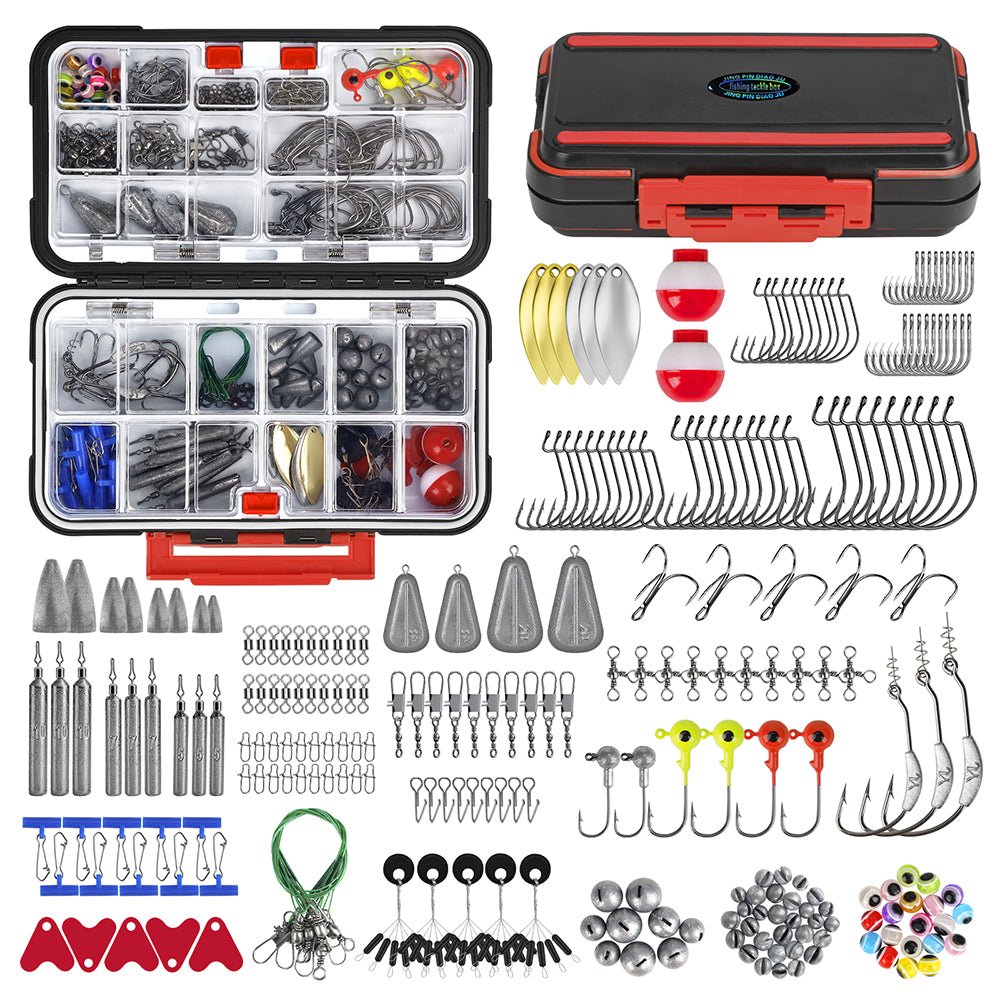 248pcs Fishing Accessories Kit with Tackle Box