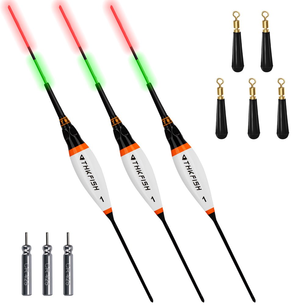 3PCS LED Lighted Fishing Bobbers for Night Fishing