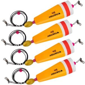 4PCS 3/4/5in Weighted Popping Corks Fishing Bobbers