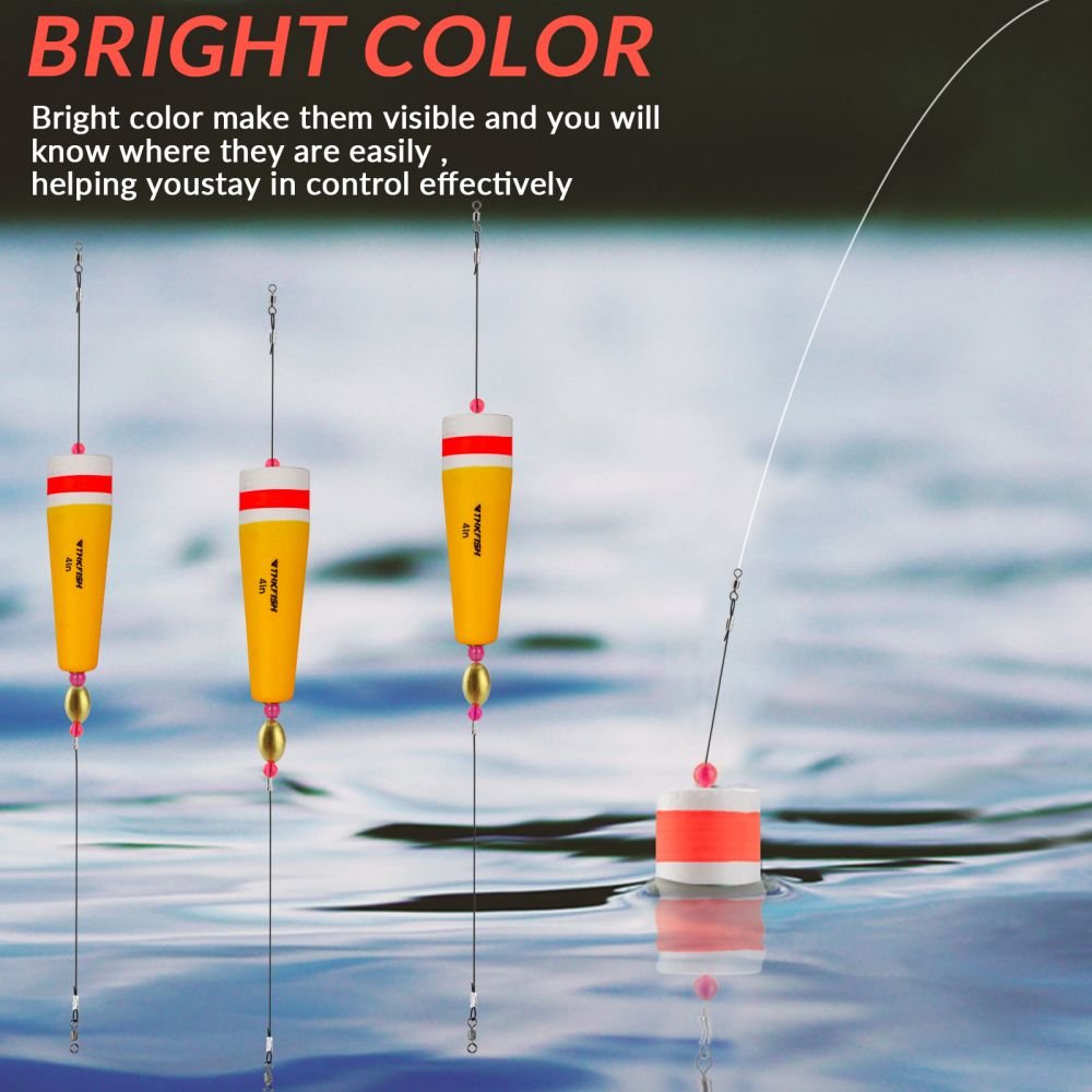 4PCS 3/4/5in Weighted Popping Corks Fishing Bobbers - Image 3