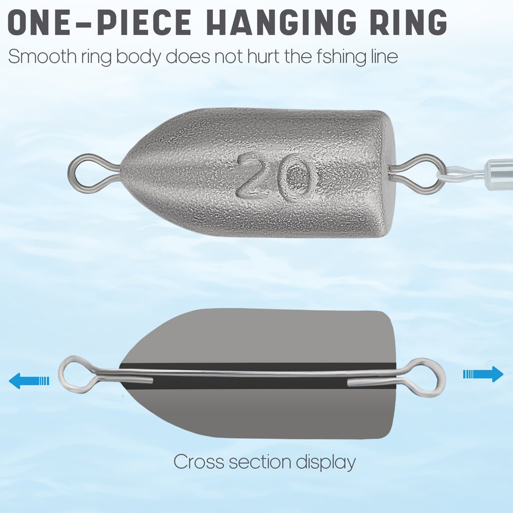 6 Sizes Drop Shot Lead Fishing Weights - Image 4