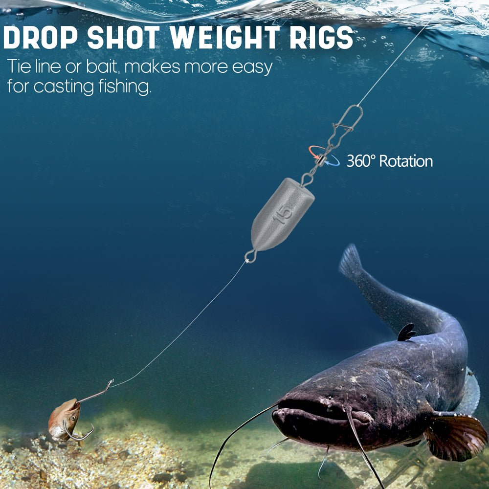 6 Sizes Drop Shot Lead Fishing Weights - Image 3
