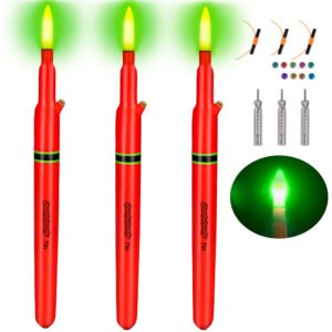 3PCS Wood Weighted Pole Fishing Float for Catfish Pike