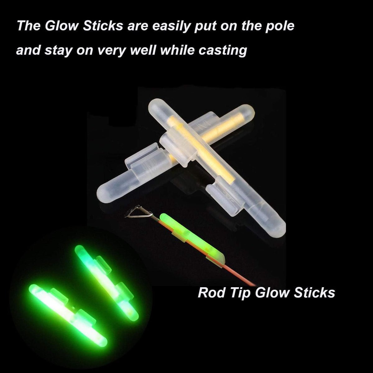 100pcs Fishing Glow Sticks Rod Tip Glow Sticks - Image 4