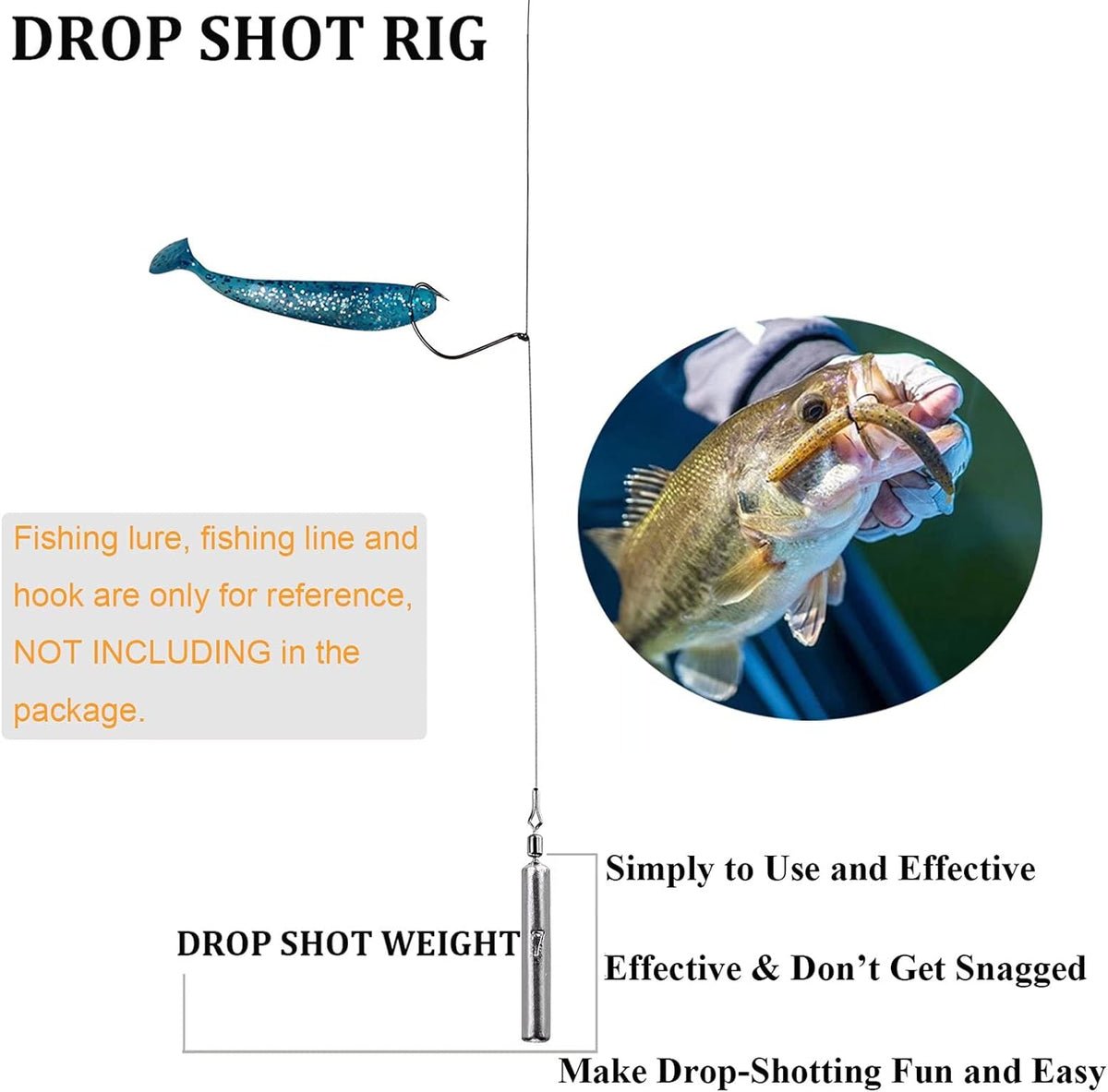 Fishing Sinker Weights Kit for Drop Shot Rig - Image 3