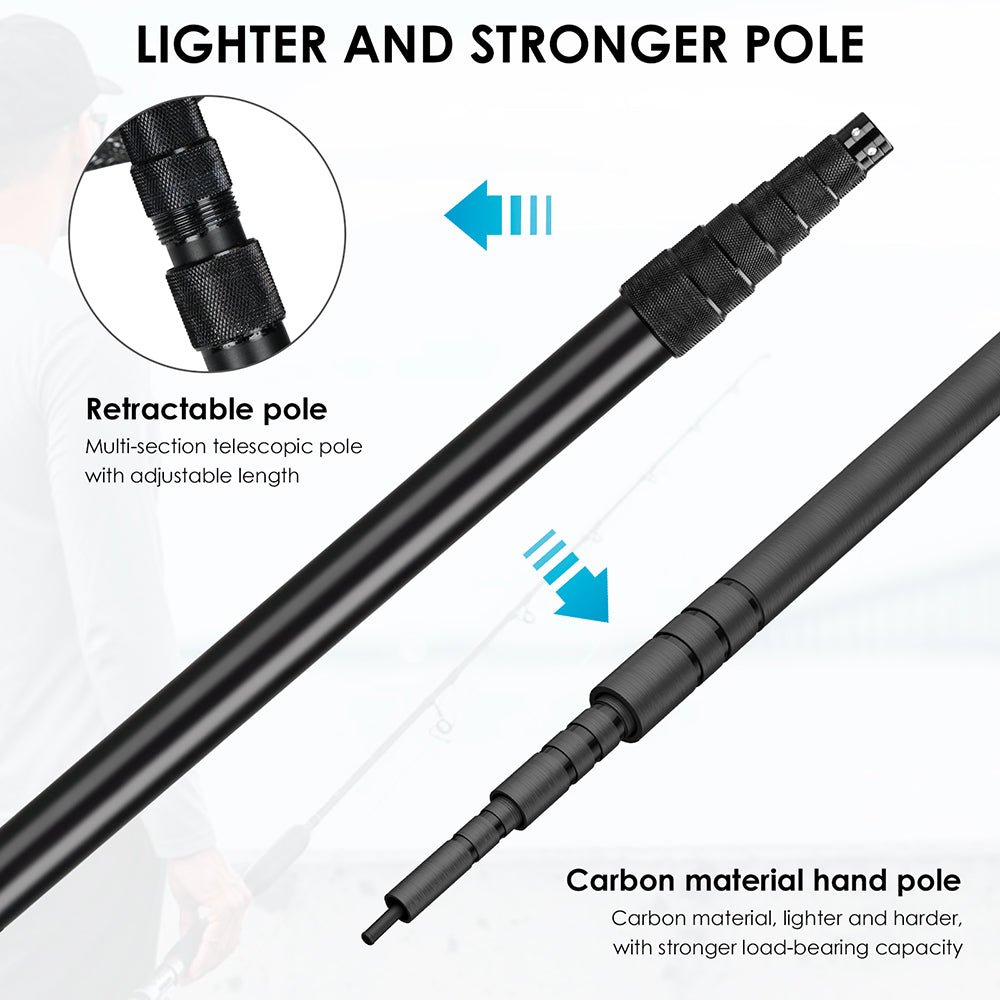 Portable Telescopic Carbon Fiber Fishing Landing Net - Image 4