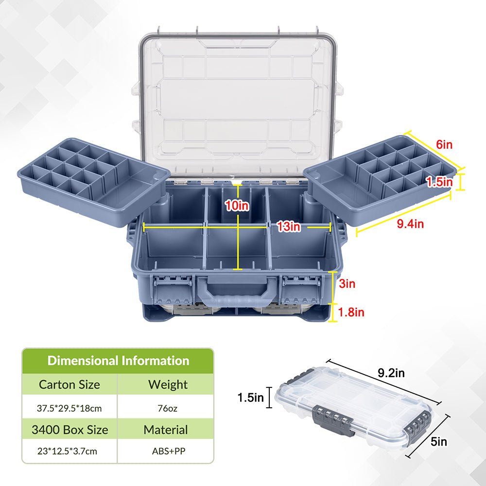Waterproof Large Tackle Box with 3500 Fishing Gear Box - Image 4