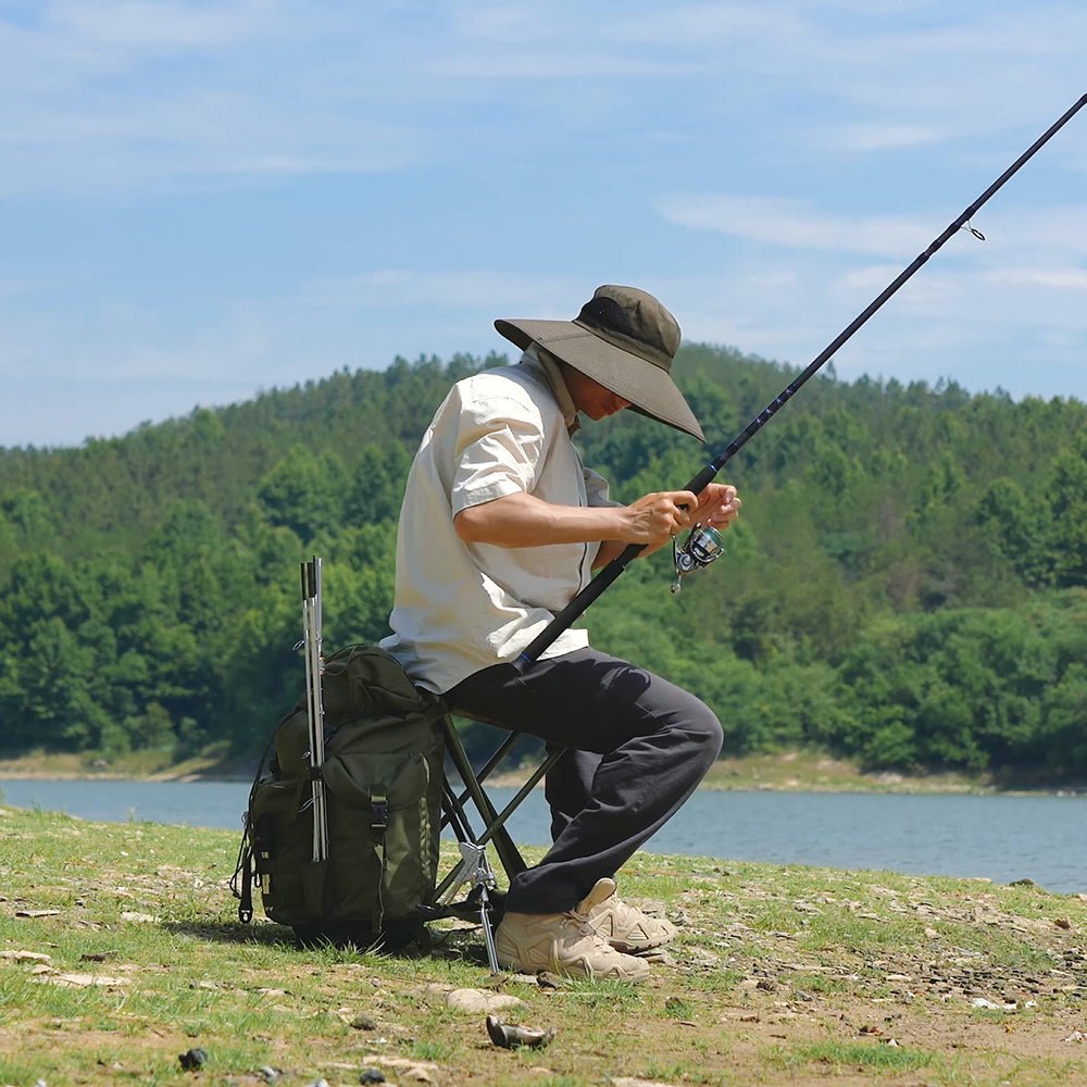 Fishing Backpack with Foldable Chair & Rod Holders - Image 3